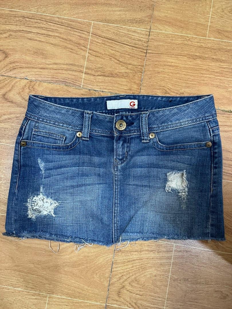 Guess denim mini skirt, Women's Fashion, Bottoms, Skirts on Carousell