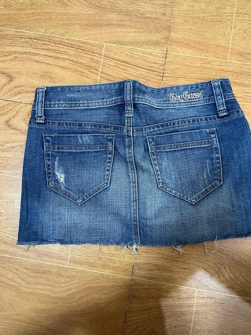 Guess denim mini skirt, Women's Fashion, Bottoms, Skirts on Carousell