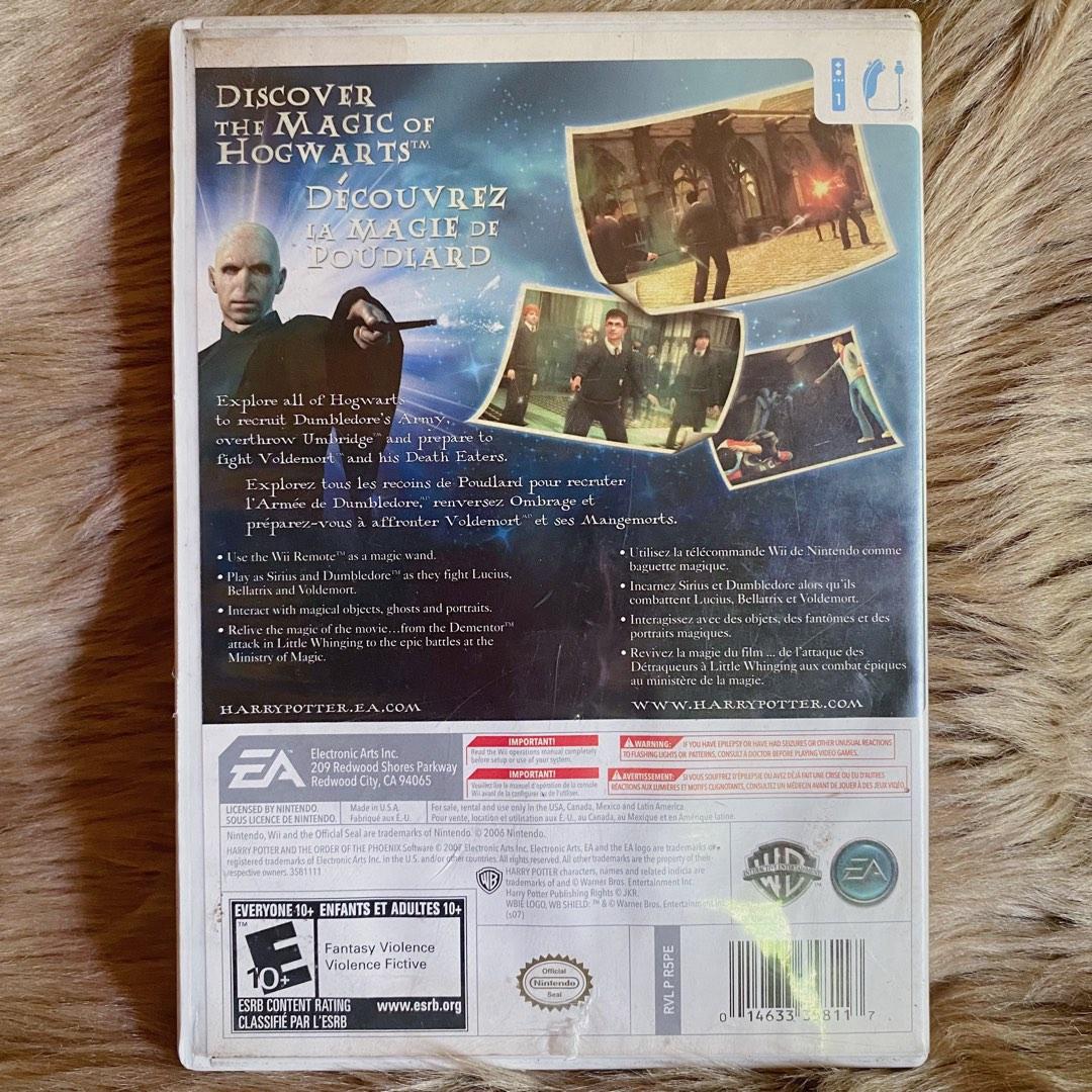 Harry Potter Wii Game Order of the Phoenix and Wii Sports, Video Gaming