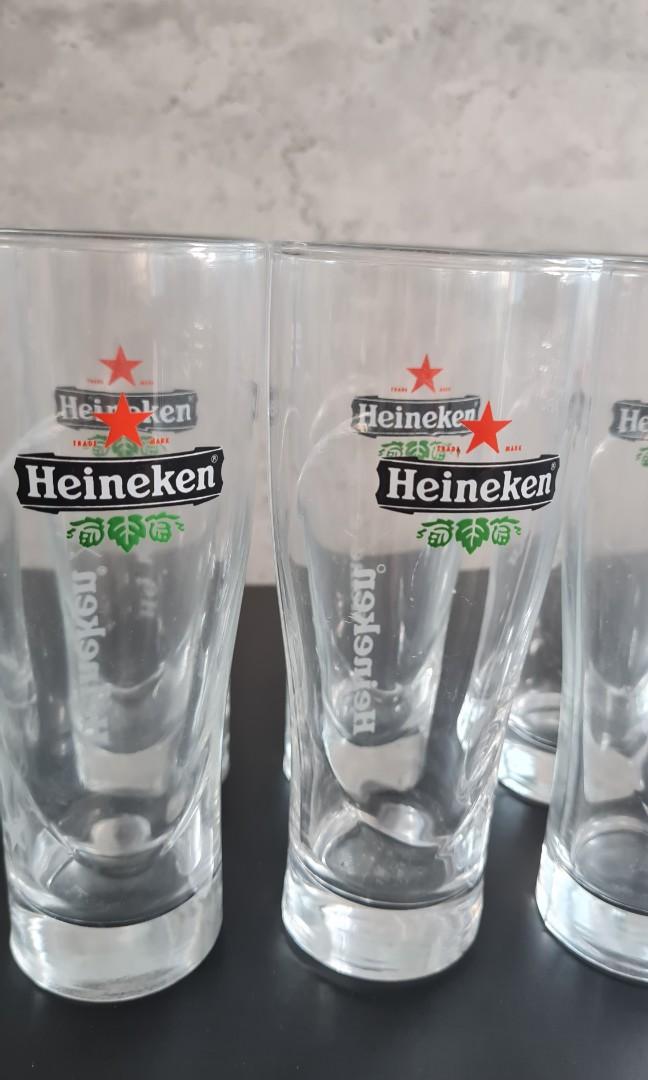 Heineken beer glasses, Furniture & Home Living, Kitchenware & Tableware