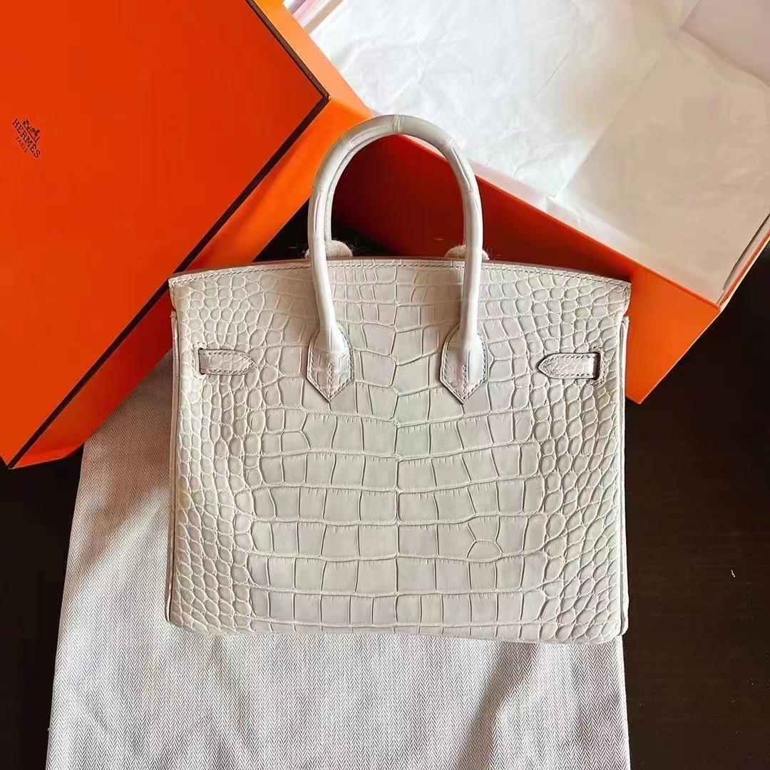 Hermès Birkin 25 Beton Matte Alligator, Luxury, Bags & Wallets on Carousell