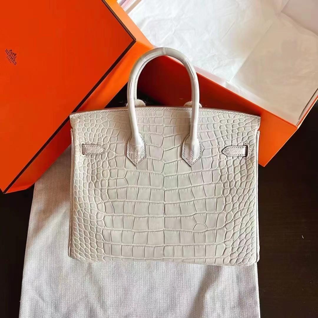 New 8L beton mat Croc birkin 25 ghw #birkin25 #birkinsellier #hermesbeton