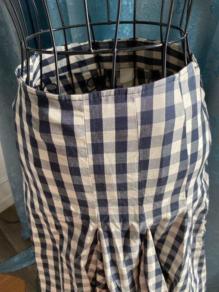H&m plaid midi skirt discount