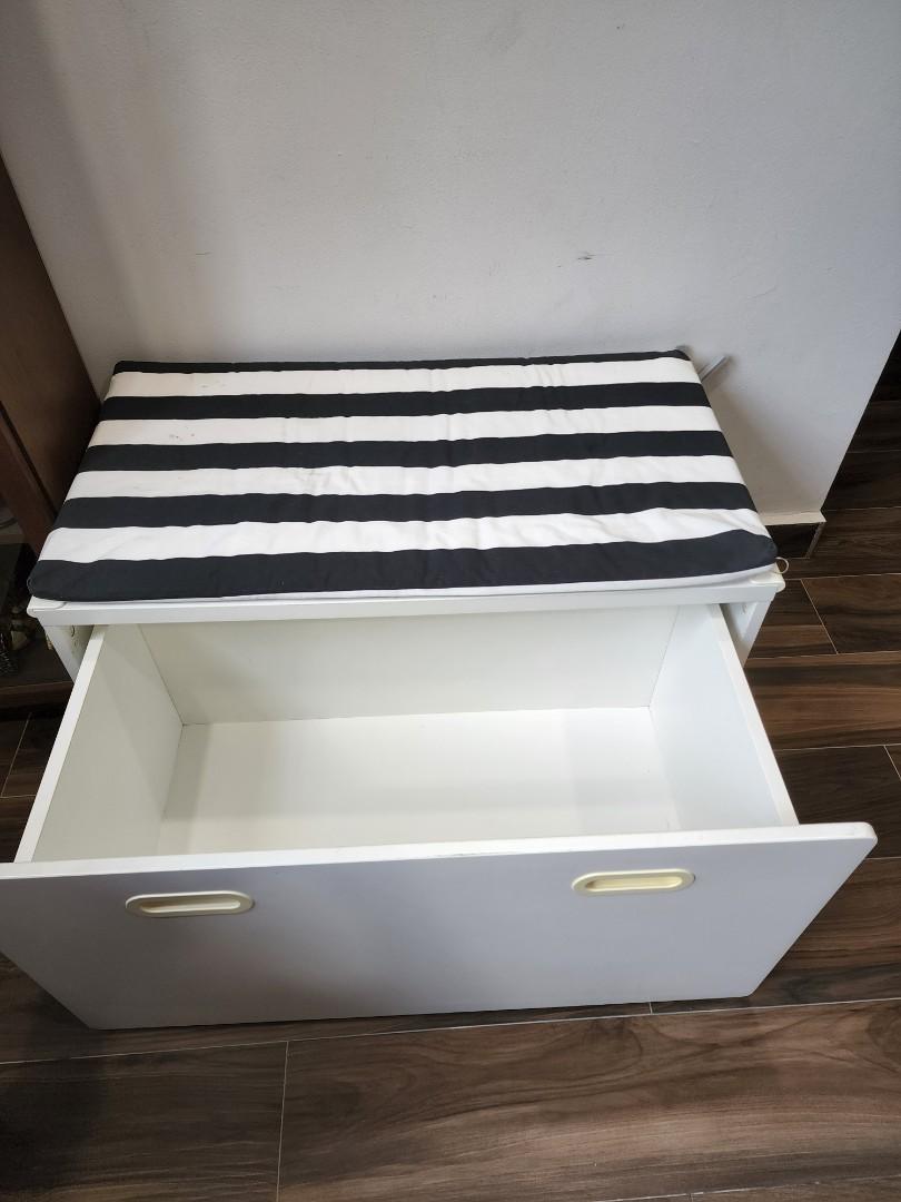 Ikea bench with strong reinforced storage bay window bench., Furniture