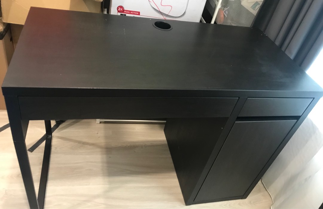 Ikea Micke Black Brown Table, Furniture & Home Living, Furniture