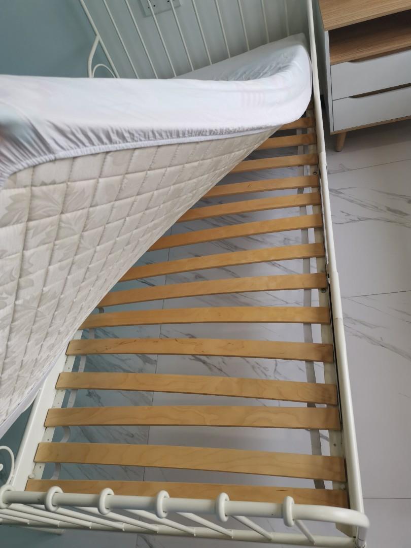 IKEA Minnen extendable bed with mattress, Furniture & Home Living