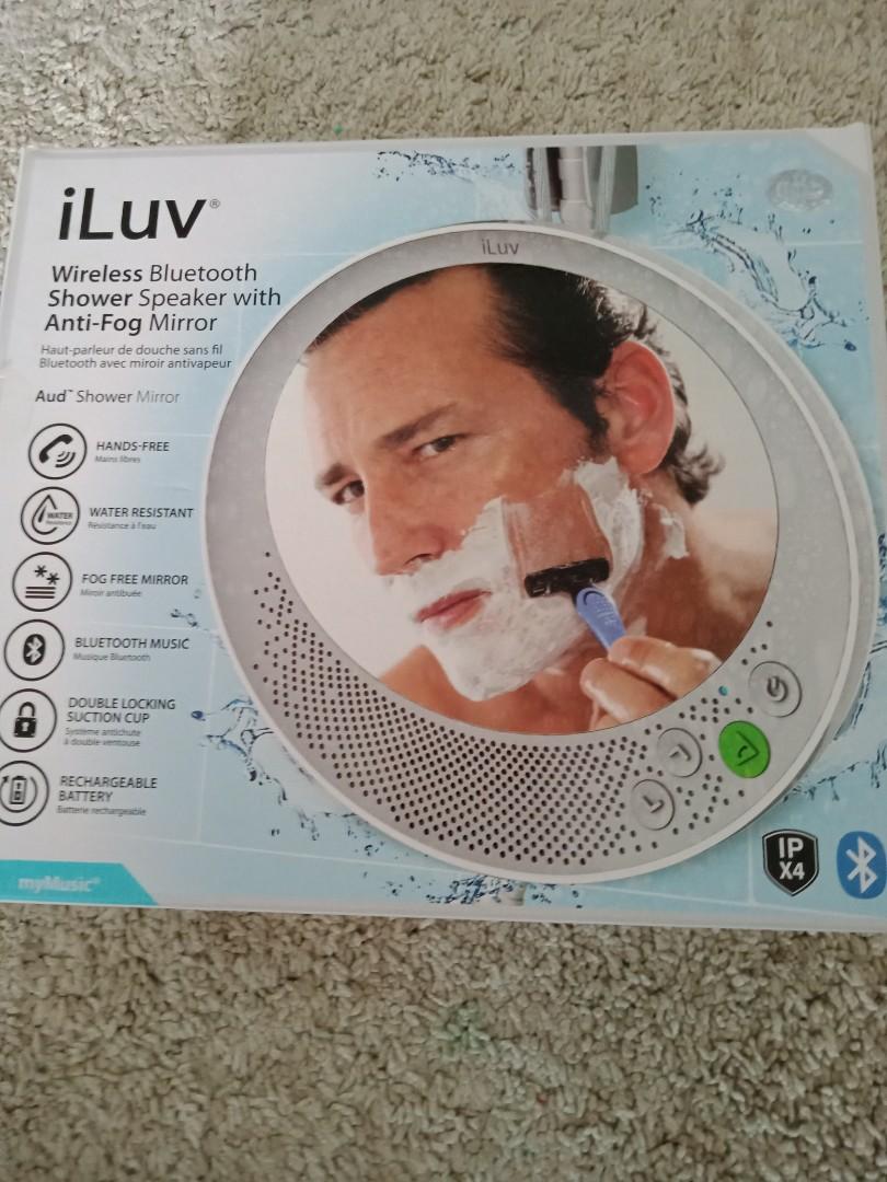 iLuv Bluetooth Shower Speaker with Anti Fog Mirror Beauty