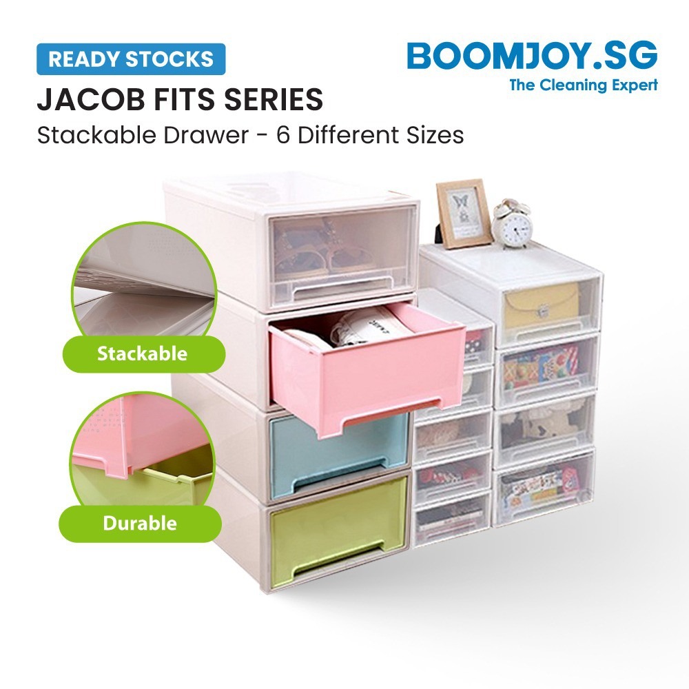 Jacob Fits StackAble Drawer Home Organize Plastic Drawer. 6 Sizes