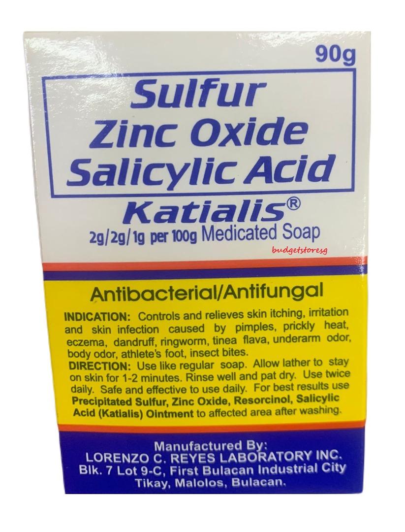 KATIALIS SOAP Sulfur Zinc Oxide Salicylic Acid Anti Fungal Anti ...