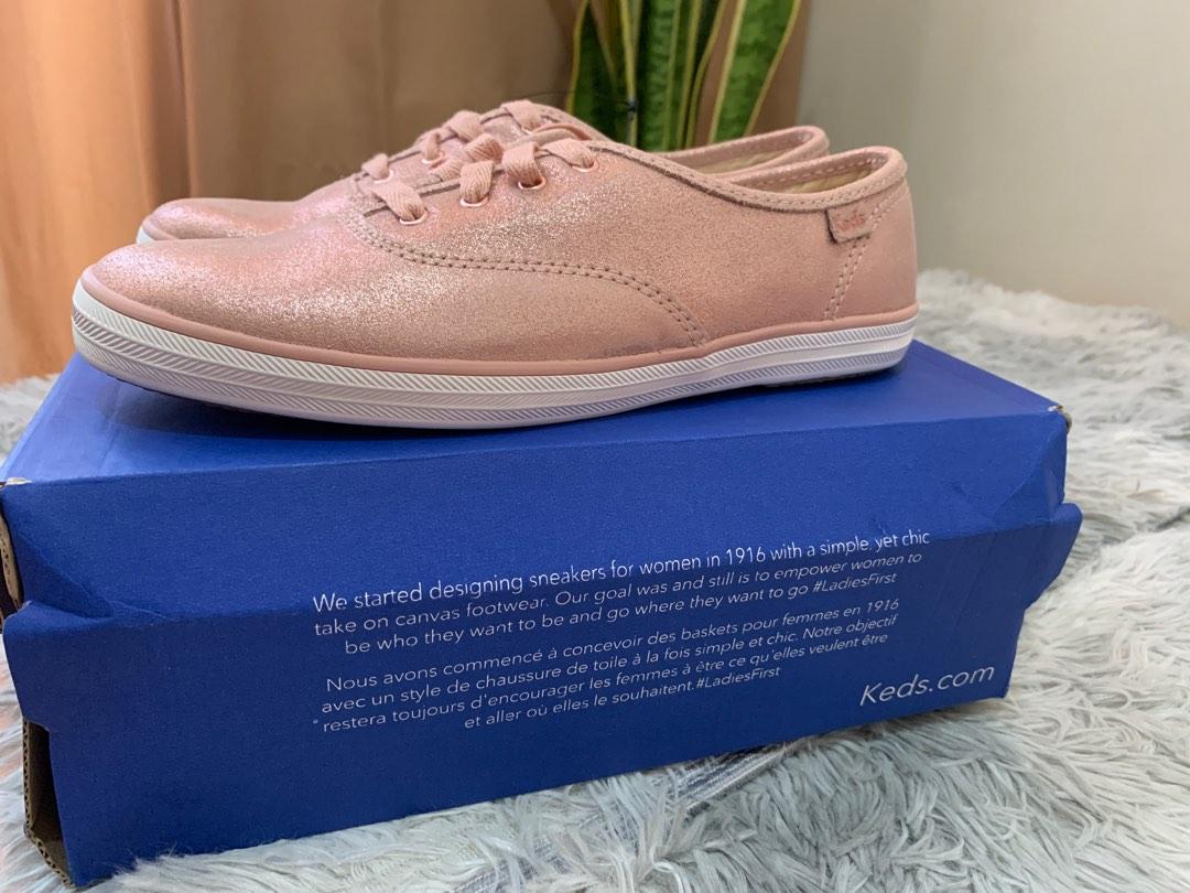 Keds Glitter Suede Rose Sneakers Women s Fashion Footwear