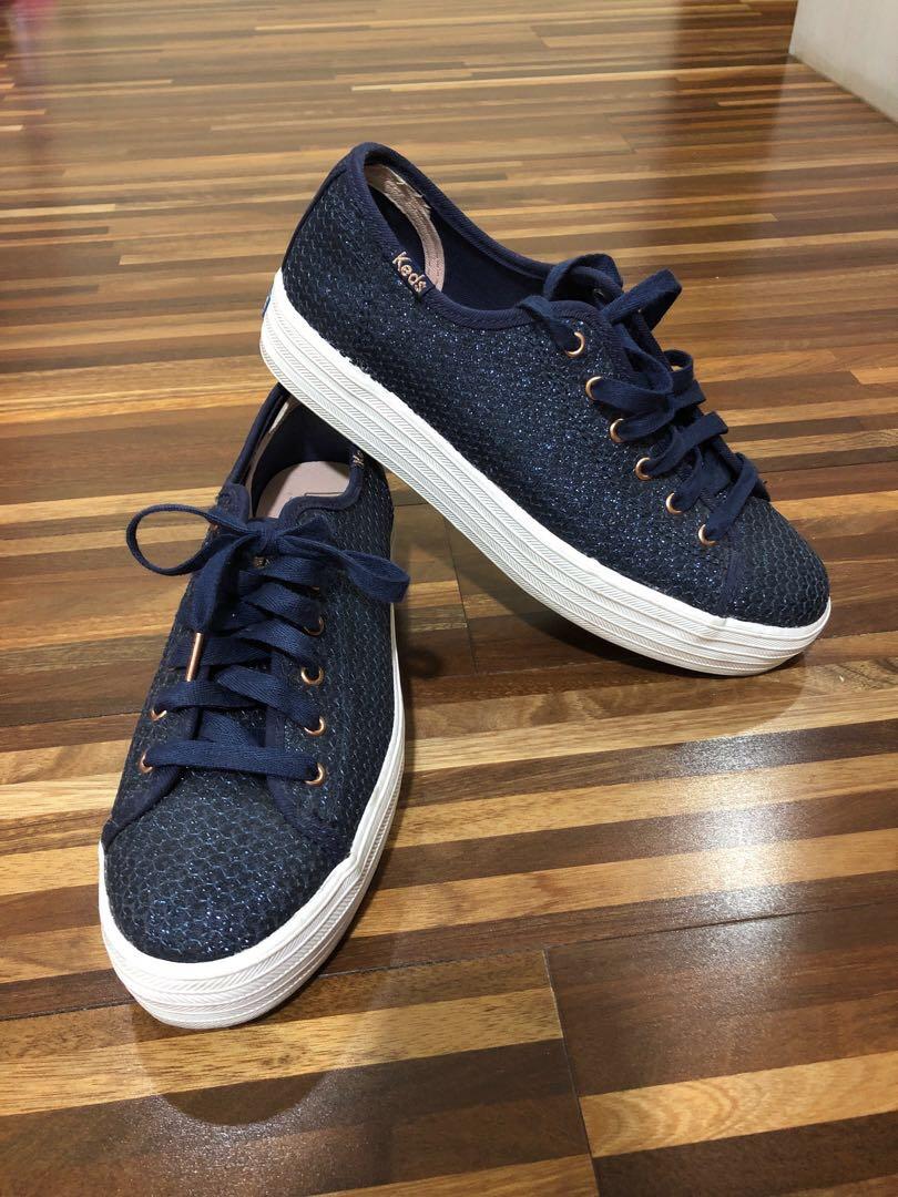 Navy glitter top keds
