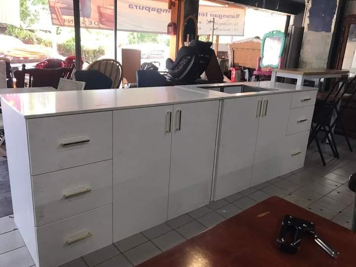 Kitchen tabel top batu/mozek, Furniture & Home Living