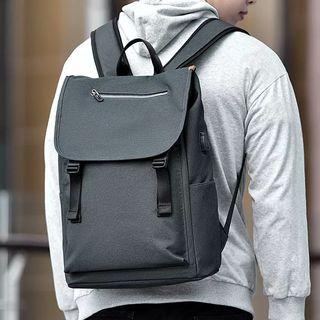 Korean Waterproof Padded Laptop Backpack 16" with USB Charging Port Anti Theft Travel School Bag for Men Women