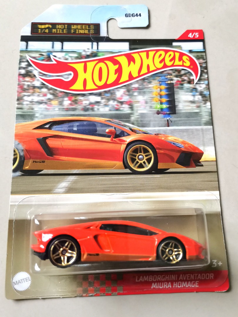 Lamborghini Aventador Miura Homage Hotwheels 1/4 Mile Finals, Hobbies &  Toys, Toys & Games on Carousell