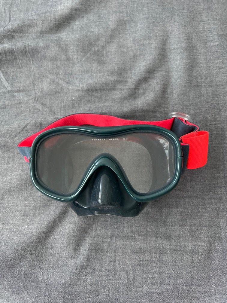 Large Subea Mask 520 Tempered Glass- Storm Grey, Sports Equipment ...