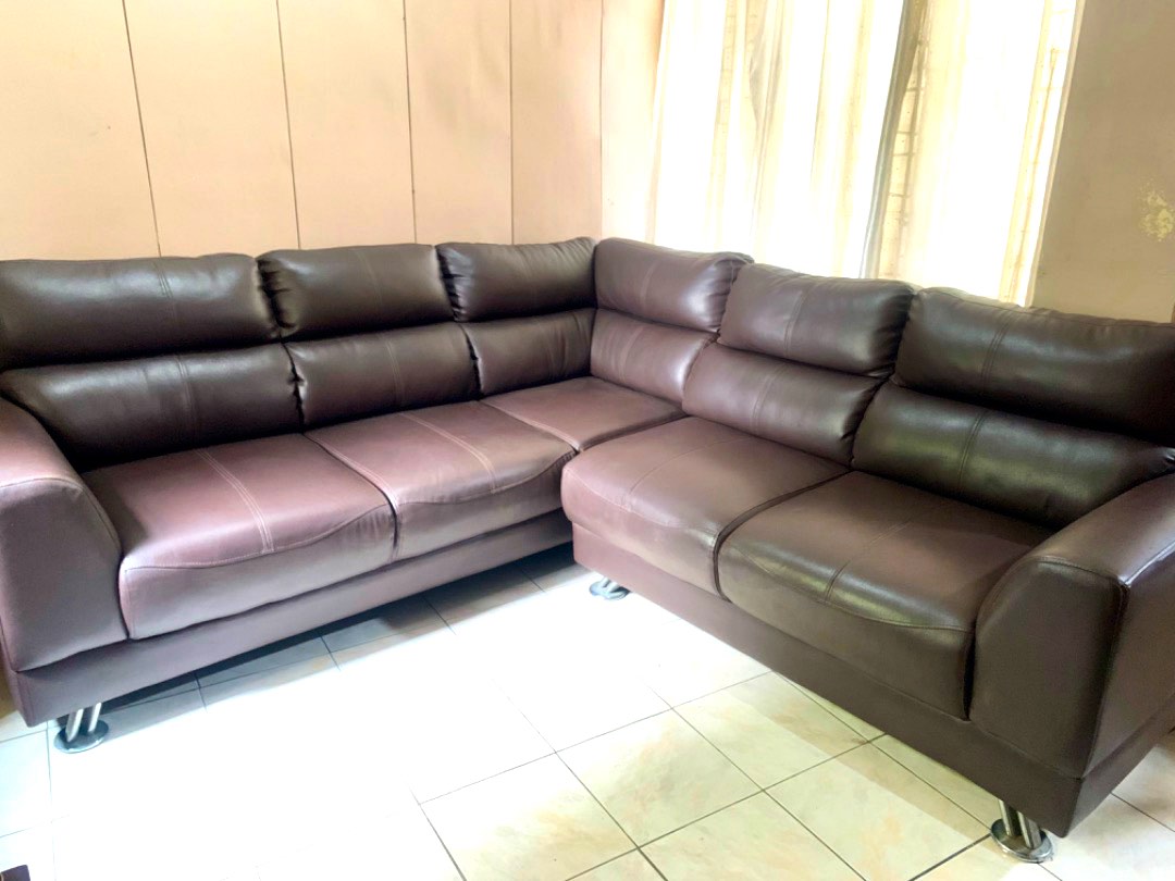 Leather Couch Sofa Uratex Foam, Furniture & Home Living, Furniture