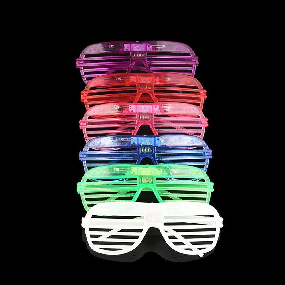 Amazon.com: 72 Pieces Led Light Up Toys Party Favors Light Up Party Glasses  Halloween Glow in The Dark Neon Party Supplies 36 Shutter Shades LED Glasses  36 Flashing Strawberry Light up Rings