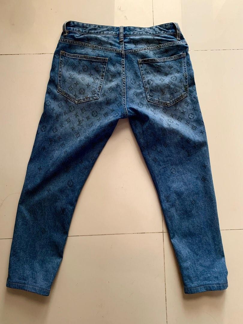 Louis Vuitton - Monogram Trim Denim Pants, Women's Fashion, Bottoms, Other  Bottoms on Carousell