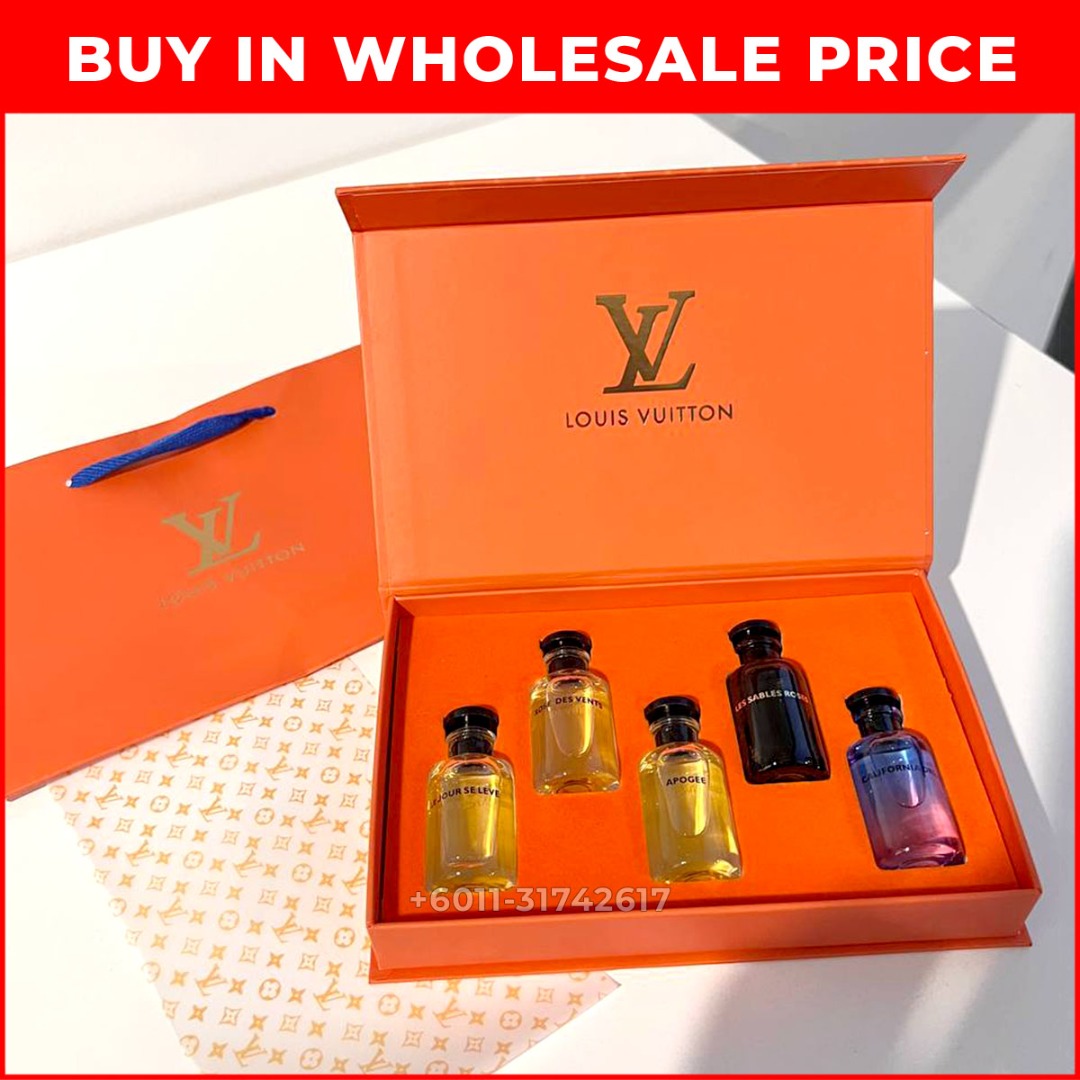 Free Paper Bag) LV perfume Gift Set by Louis Vuitton set 5 in 1 Each 10 mL