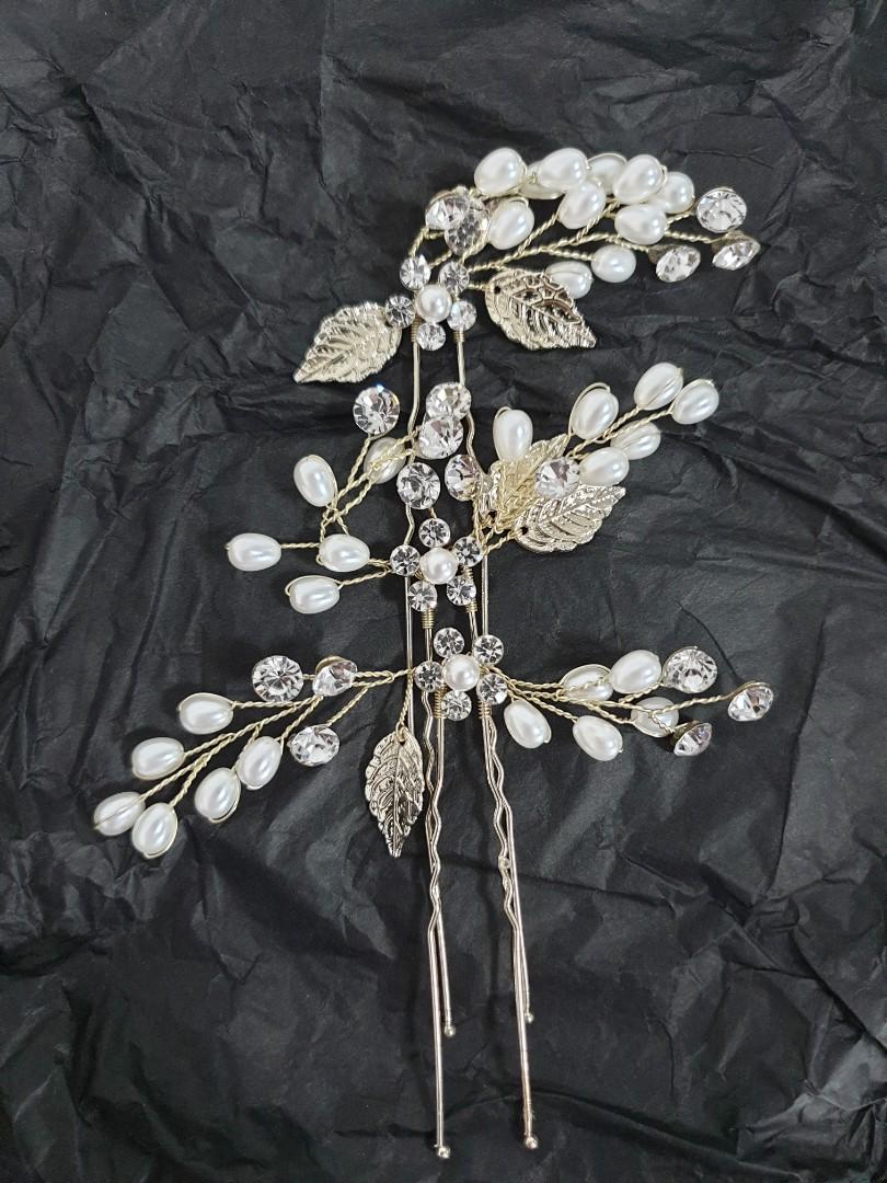 Lovisa Gold Garden Pearl Hair Pins for Wedding/Dinner occasion, Beauty