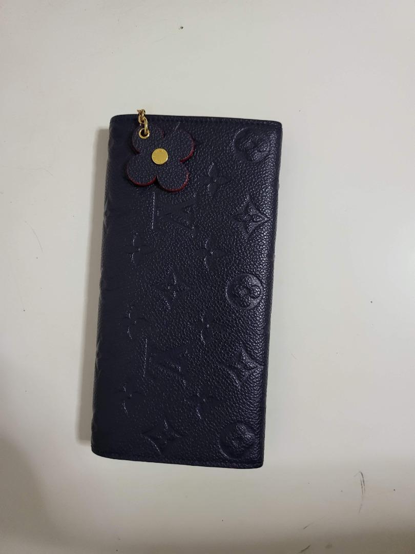 M63918 Louis Vuitton 2019 Monogram Empreinte Emilie Wallet-Marine Rouge