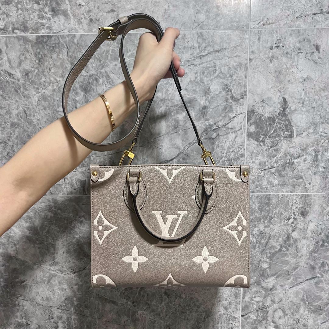 Louis Vuitton OnTheGo PM Bag In Tourterelle Beige/Cream - Praise