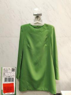 Mango green mini dress