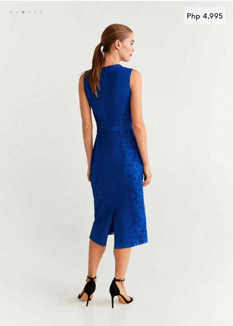 Mango lace hotsell panel dress