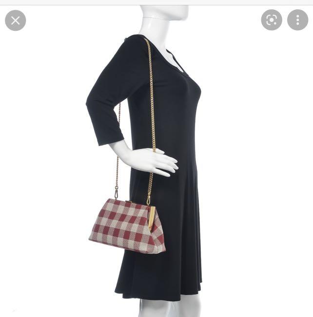 Mansur gavriel checker on sale mini volume clutch