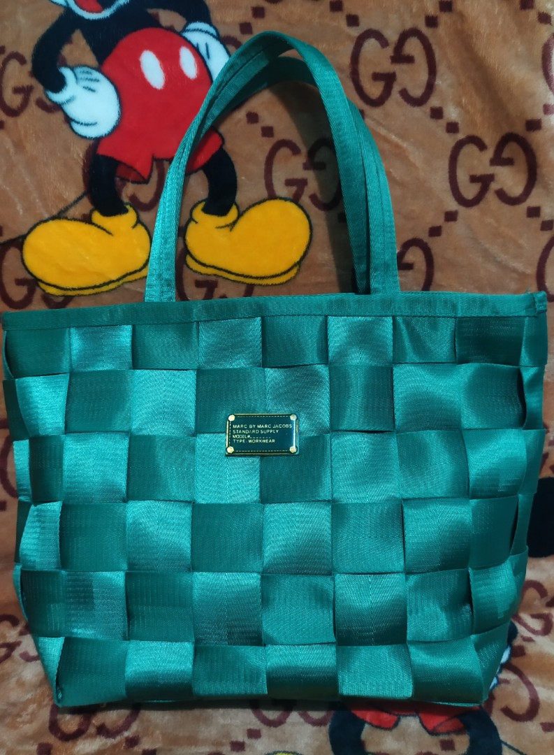 Marc Jacobs Woven Seatbelt Tote Bag, Luxury, Bags & Wallets on Carousell