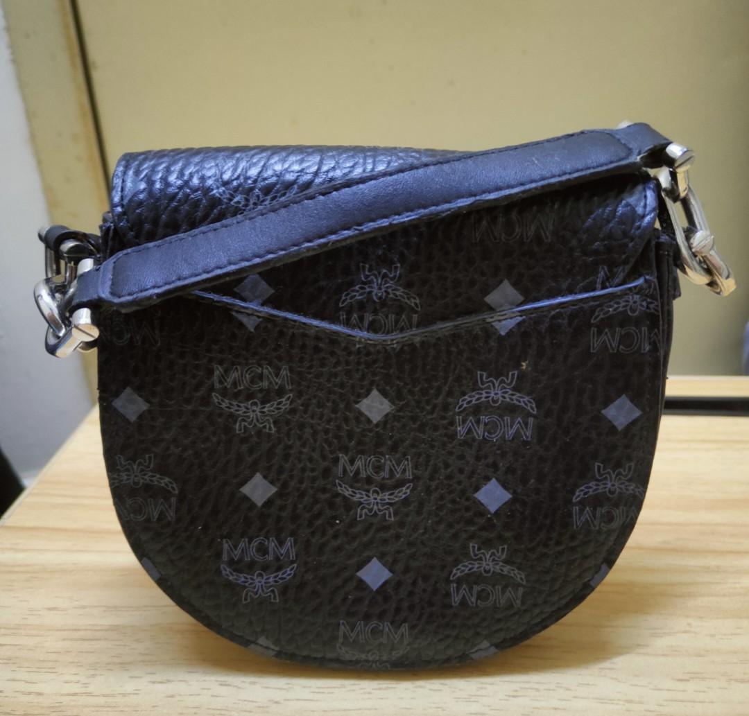 MCM Small Patricia Patty Bag In Visetos Black Women s Fashion