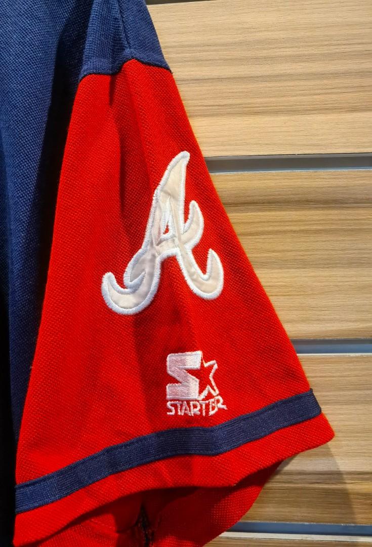 Vintage 90s Atlanta Braves Starter Jersey Men's Size XL Red