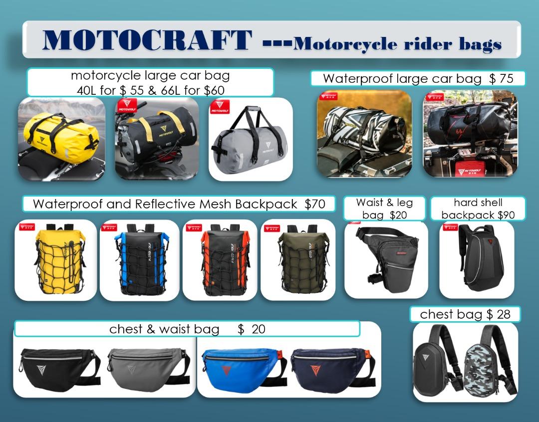 Motorcycle rider bags 30L & 40L & 66L, Motorcycles, Motorcycle ...
