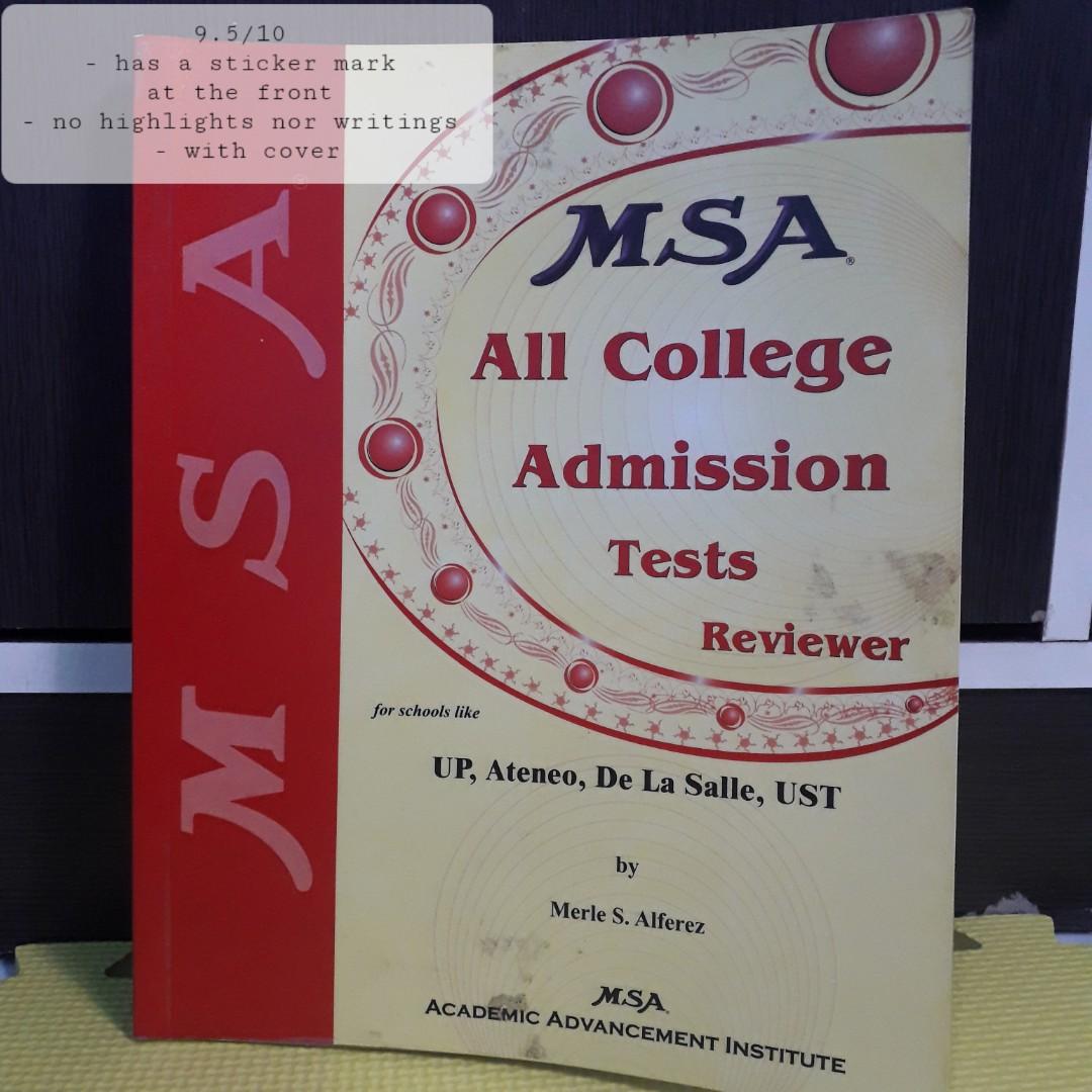 MSA All College Admission Test Reviewer Hobbies Toys Books msa-all-college-admission-test-reviewer-hobbies-toys-books