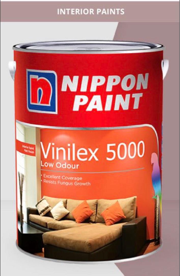Nippon Paint Vinilex 5000 light purple 9060 (5 litre), Furniture & Home