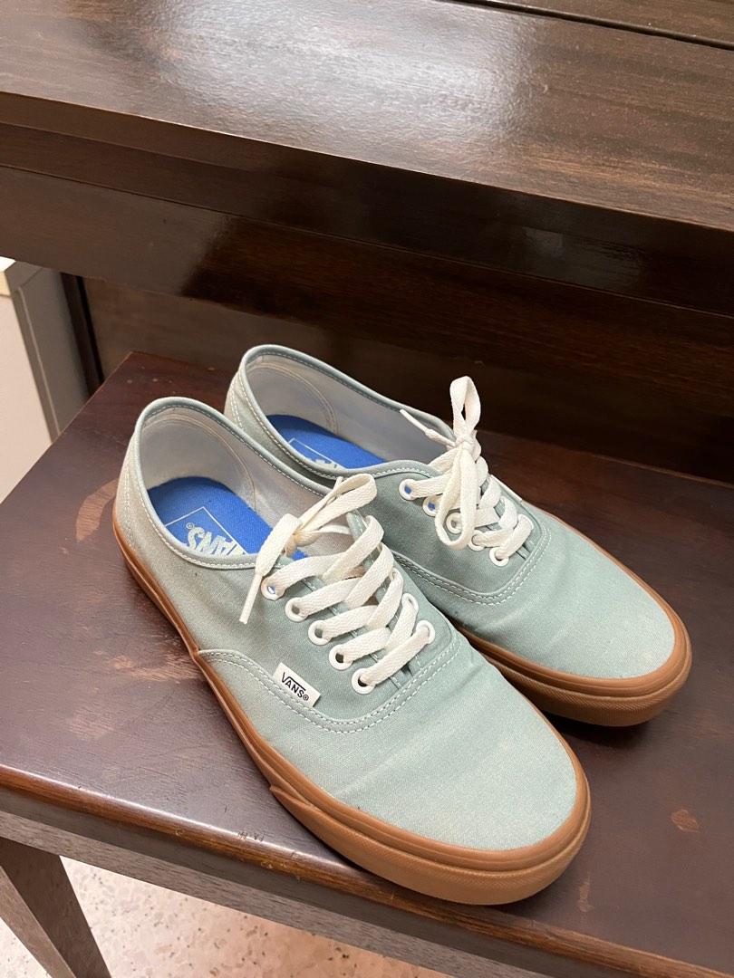 Vans authentic sale gum sole blue