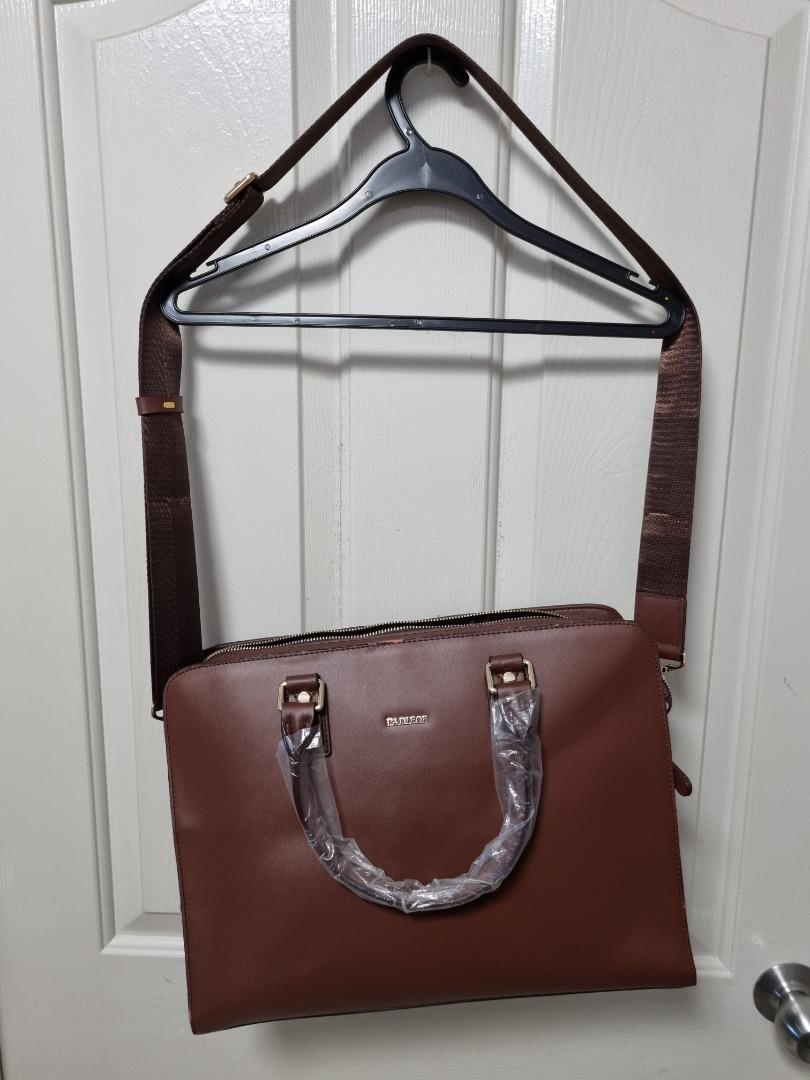 Padieoe Male Leather Laptop Shoulder Bag