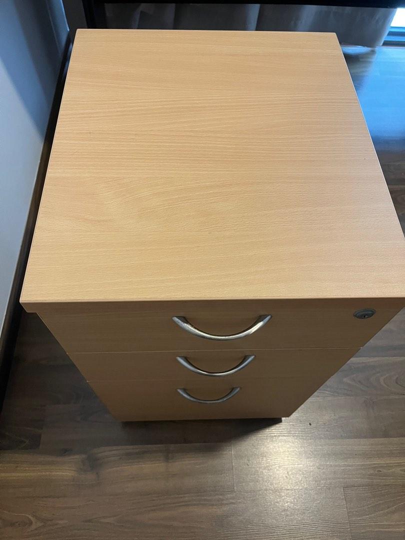 Pedestal with wheels and keys, Furniture & Home Living