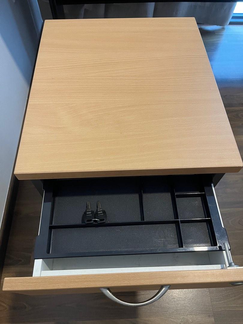 Pedestal with wheels and keys, Furniture & Home Living