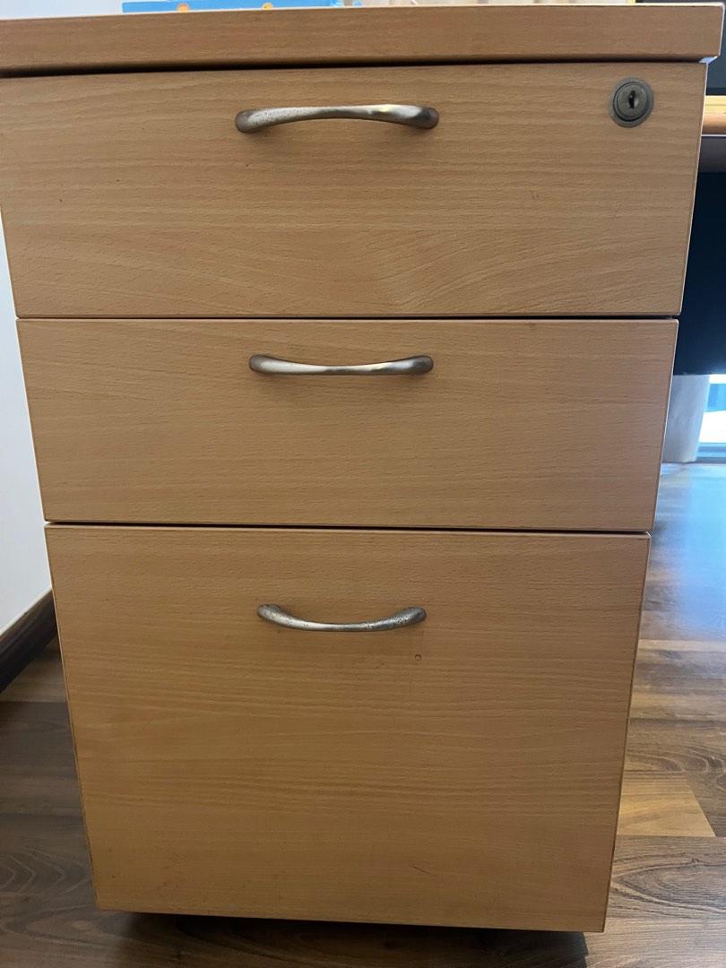 Pedestal with wheels and keys, Furniture & Home Living