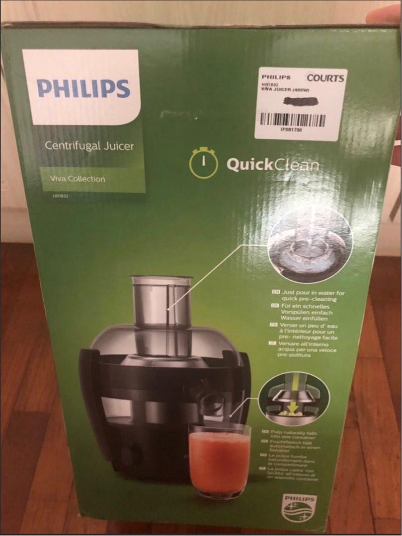 Philips Viva Juicer 400W HR1832, TV & Home Appliances, Kitchen
