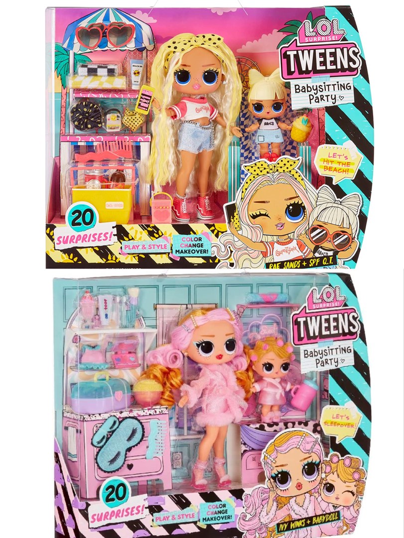  L.O.L. Surprise Tweens Babysitting Sleepover Party (2 Dolls)  with 20 Surprises- 1 Fashion Doll & 1 Collectible Doll, Holiday Toy  Playset, Great Gift for Kids Ages 4 : Toys & Games