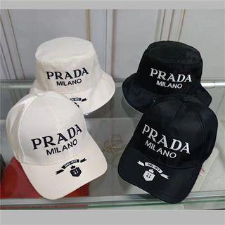 Prada unisex nylon bucket hat and cap pre order