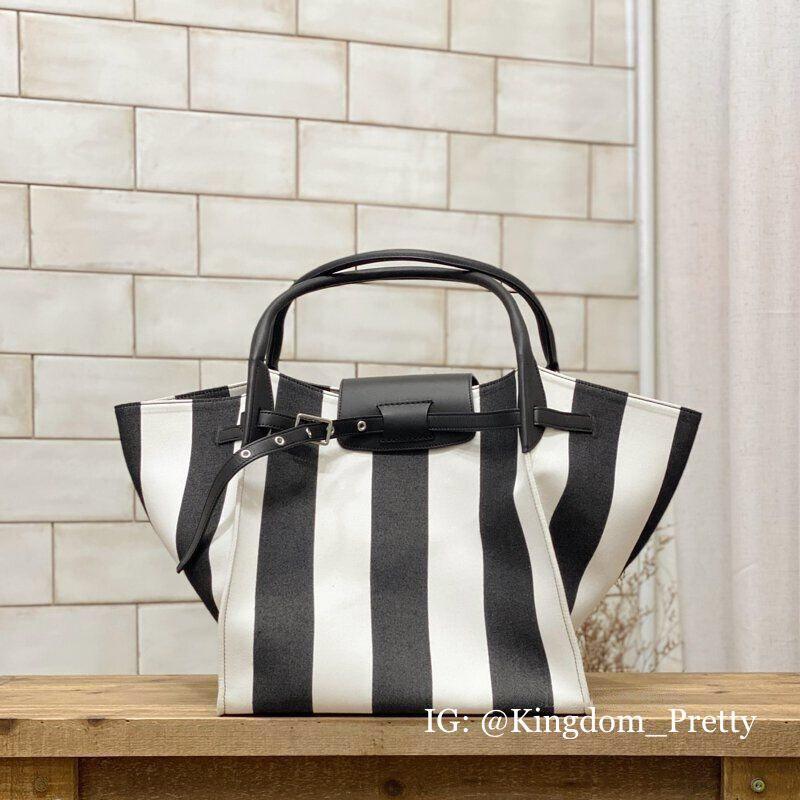 Pre-Order Celine Striped Medium Size Big Bag Black/ White Leather, Canvas,  Luxury, Bags & Wallets On Carousell