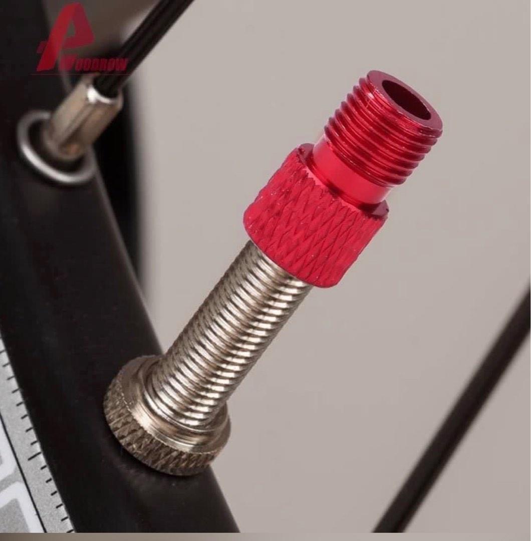 2pcs Presta to Schrader Valve Adapters Pump Connector for bicycles