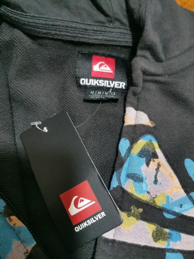 Quicksilver zip up hoodie BNWT 12yo Ash Grey Babies Kids