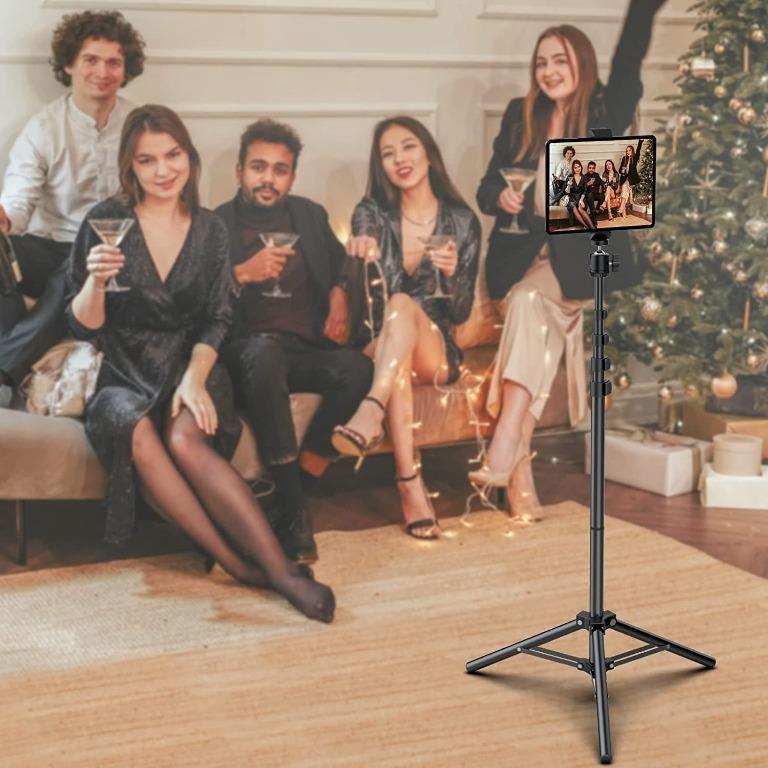 Raking Tablet Tripod,Portable Height Adjustable Tripod Stand,360 Degree