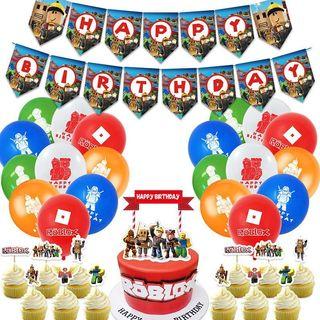 [Ready Stock] New Game 彩虹朋友Rainbow Friends Roblox theme Happy birthday  banner backdrop background(Approx 100 x 150cm) ～ Party Deco( Last Set)