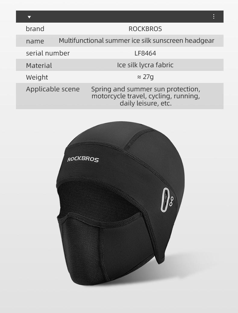 RockBros Summer Ice silk Sunscreen Helmet For Men and Women Full