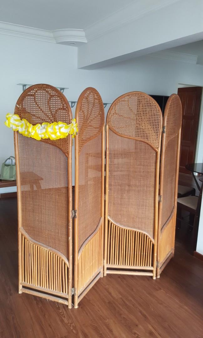 Rustic cane room divider, Furniture & Home Living, Furniture, Other